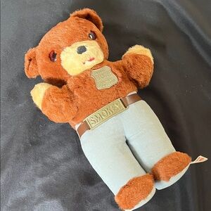 Vtg IDEAL Smokey Ranger ‘Talking’ Stuffed Bear MCM Toy approx 13” **READ**